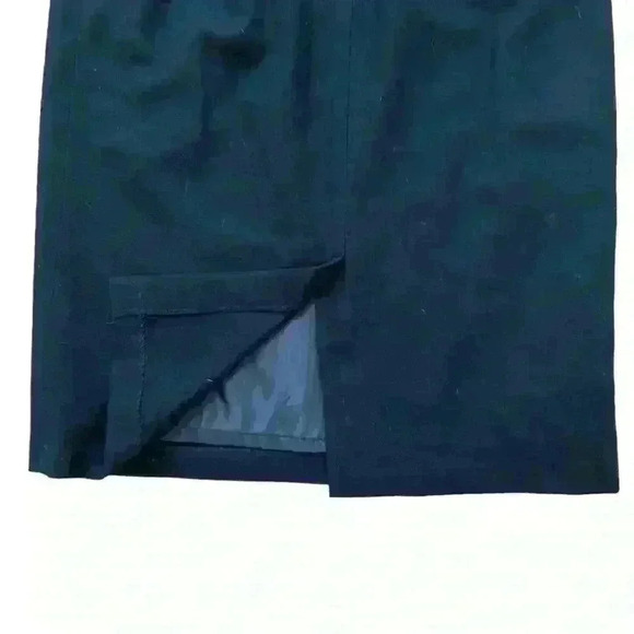 Vintage Sag Harbor Black 100% Wool Pencil Skirt Size 12 Classic Career Interview - Picture 6 of 7
